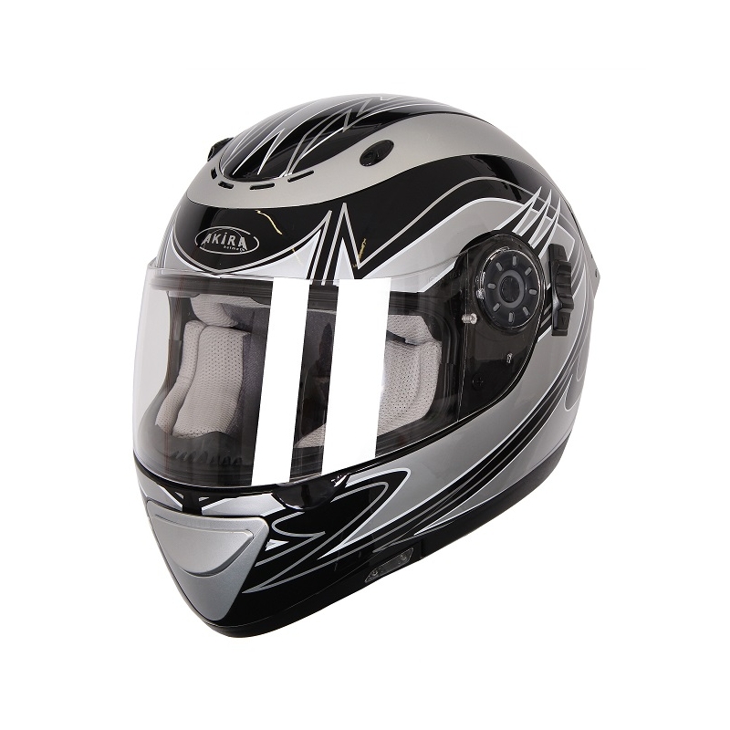 Přilba na motorku Akira Izumi 2205 šedivo-černá výprodej