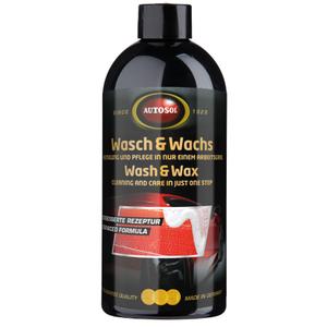 Shampoo ja vaha Autosol Wash and Wax 500 ml