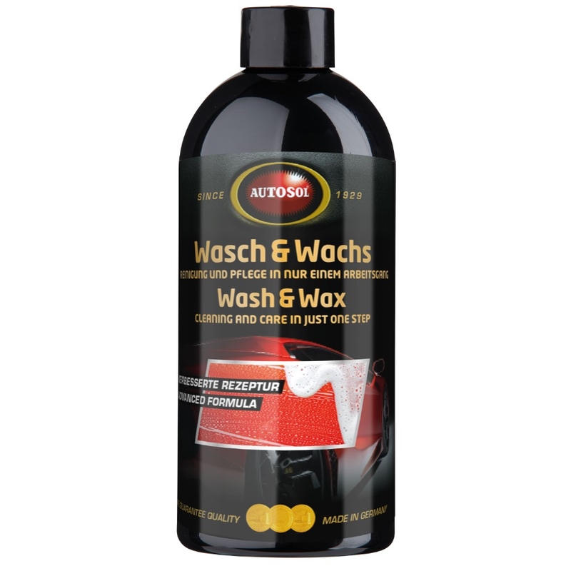 Shampoo ja vaha Autosol Wash and Wax 500 ml