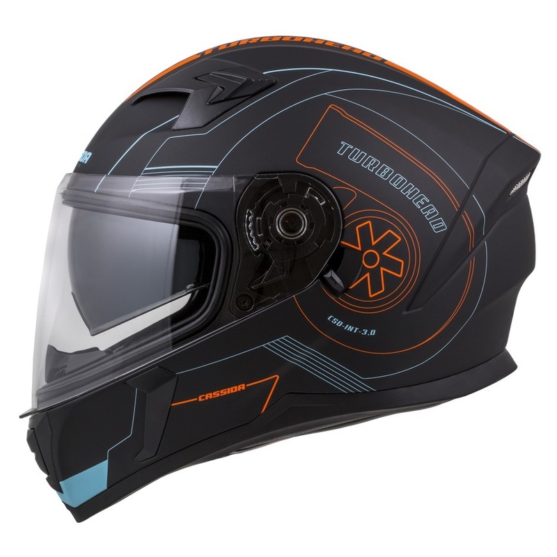 Integrální přilba Cassida Integral 3.0 Turbohead černo-oranžovo-modrá výprodej
