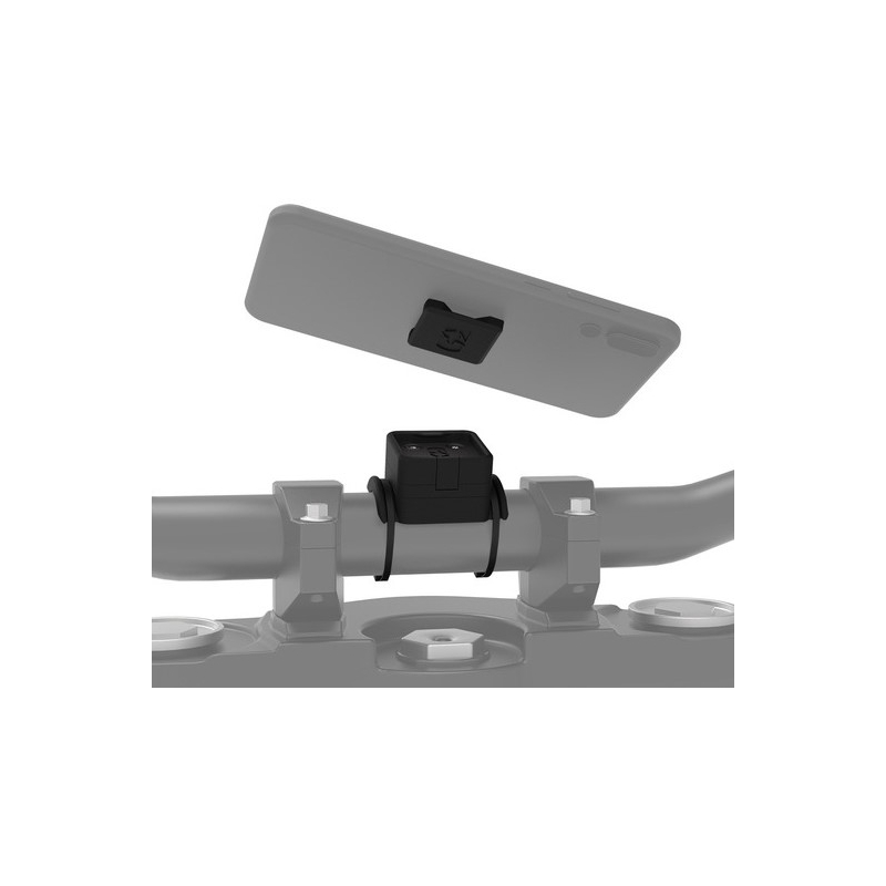 Oxford CLIQR -puhelimen, kameran ja navigointilaitteen pidike, jossa on hihnakiinnitys.