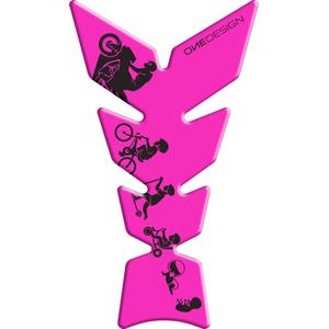 Polttoainesäiliö tarra Print - Moon fluo vaaleanpunainen