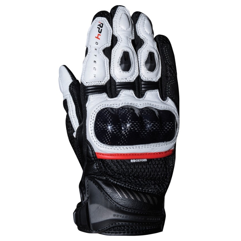 Rukavice na motorku Oxford RP-4S černo-bílé