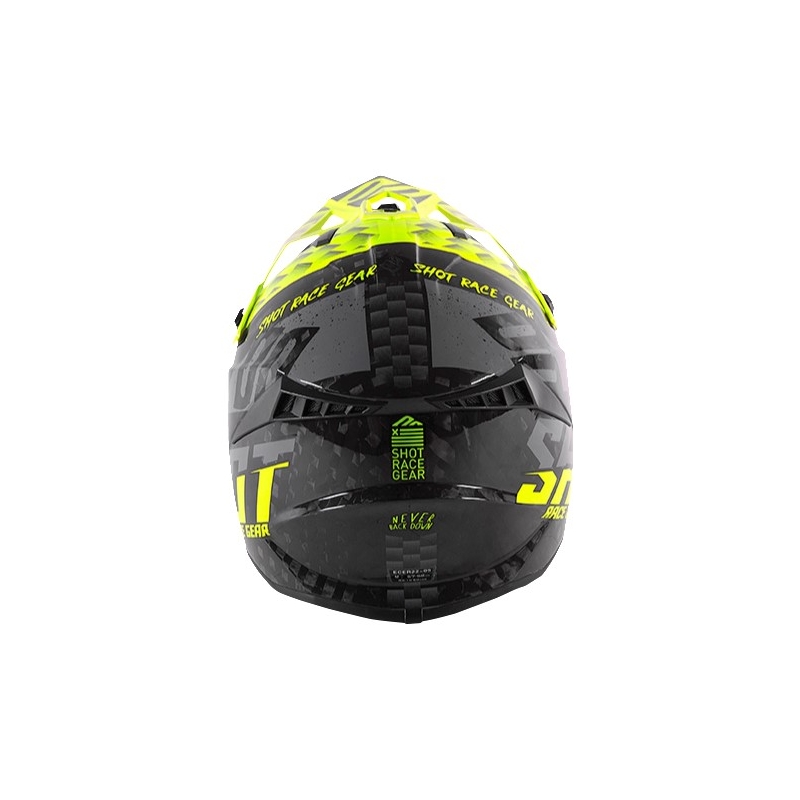 Motokrosová přilba Shot Lite Rush Carbon černo-šedo-fluo žlutá
