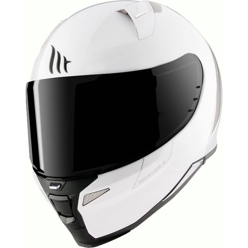 MT Revenge 2 Solid White Gloss Integral moottoripyöräilykypärä alennusmyynti