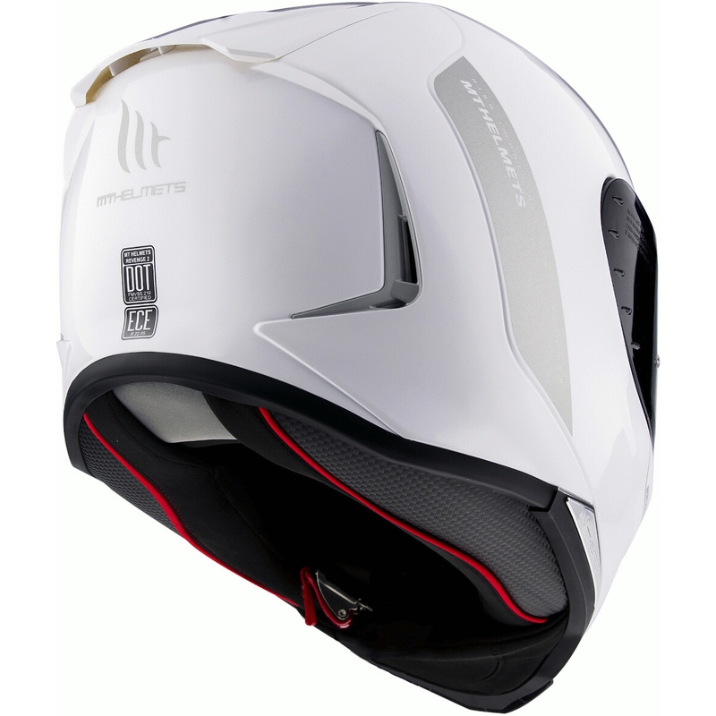 MT Revenge 2 Solid White Gloss Integral moottoripyöräilykypärä alennusmyynti