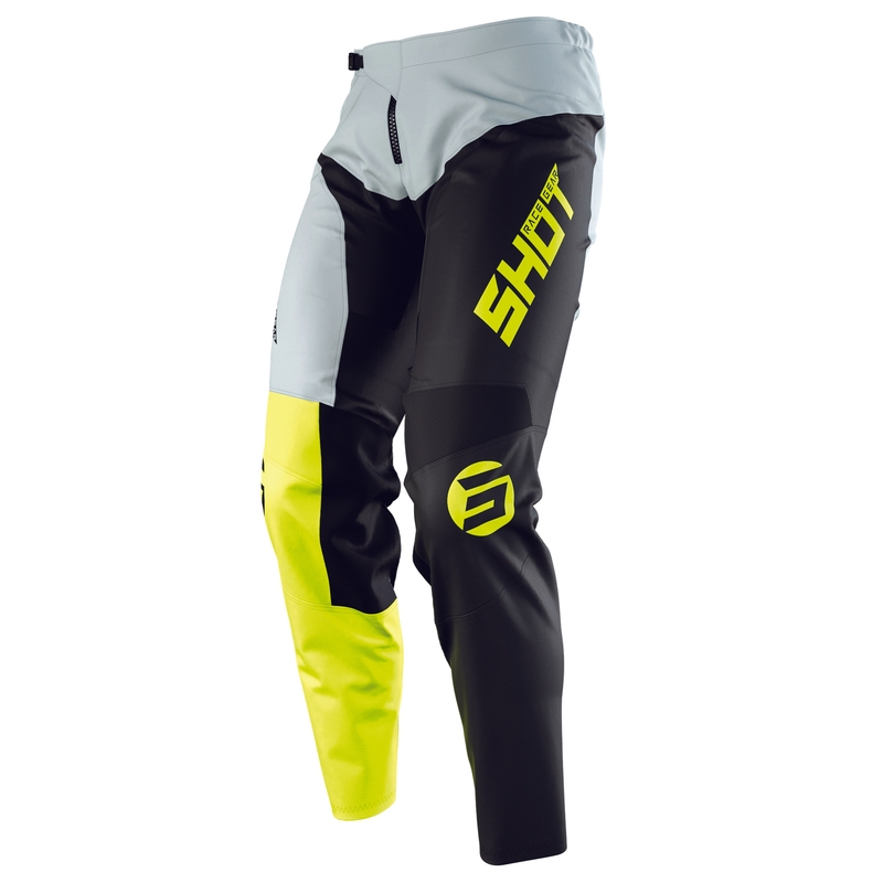 Motokrosové kalhoty Shot Devo Storm černo-šedo-fluo žluté výprodej