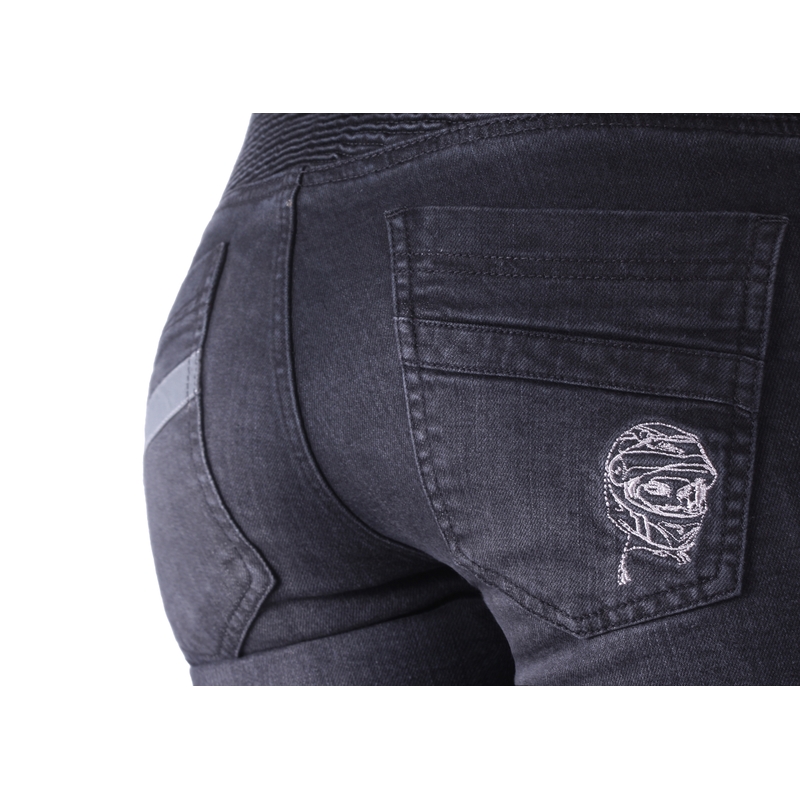 Naisten Street Racer Spike II Slim fit CE farkut musta