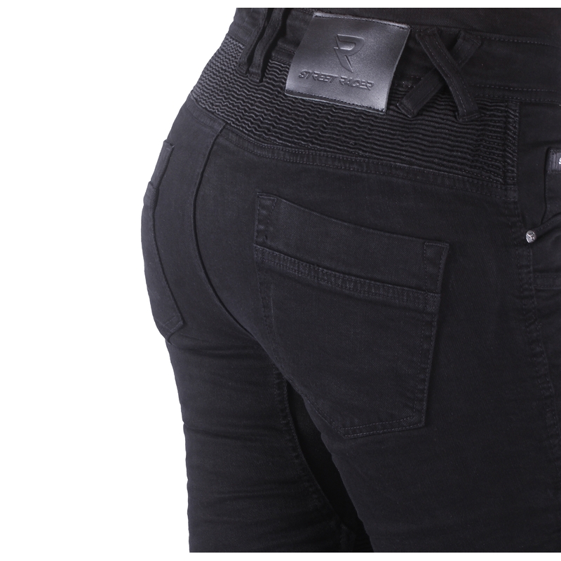 Naisten farkut Street Racer Stretch II Slim fit CE musta