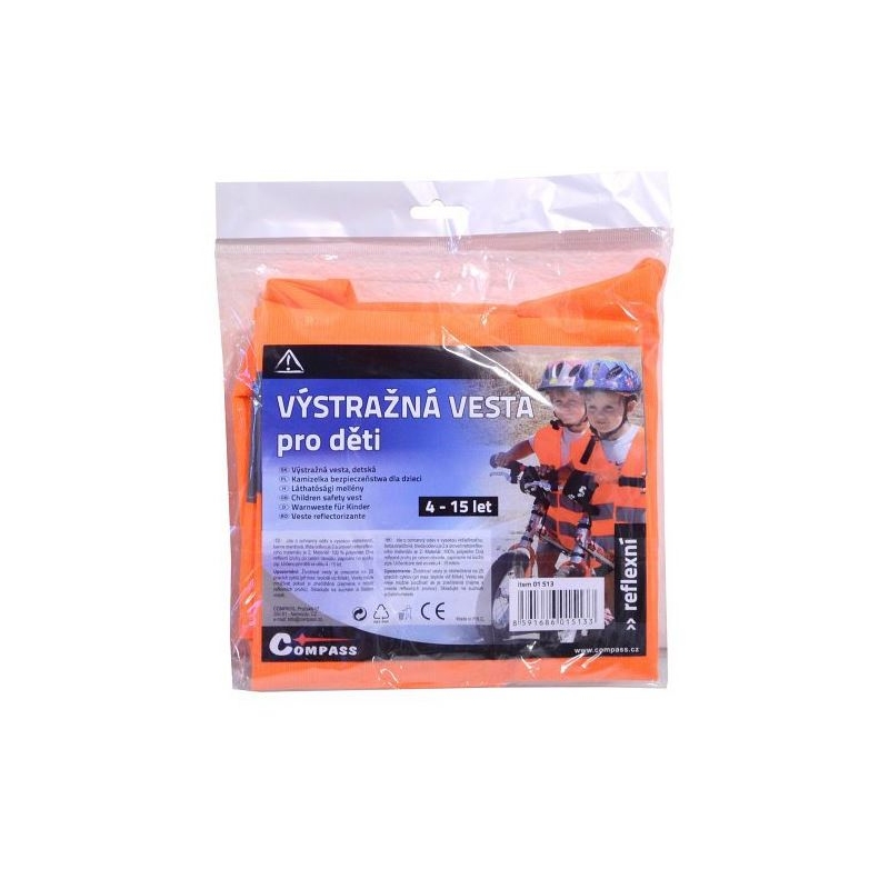 Vesta výstražná oranžová dětská