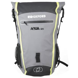 Vedenpitävä Oxford Aqua B25 musta-harmaa-fluokankeltainen 25 litran reppu