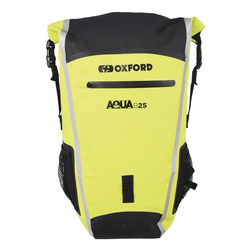 Vedenpitävä reppu Oxford Aqua B25 musta-fluokokeltainen 25 l