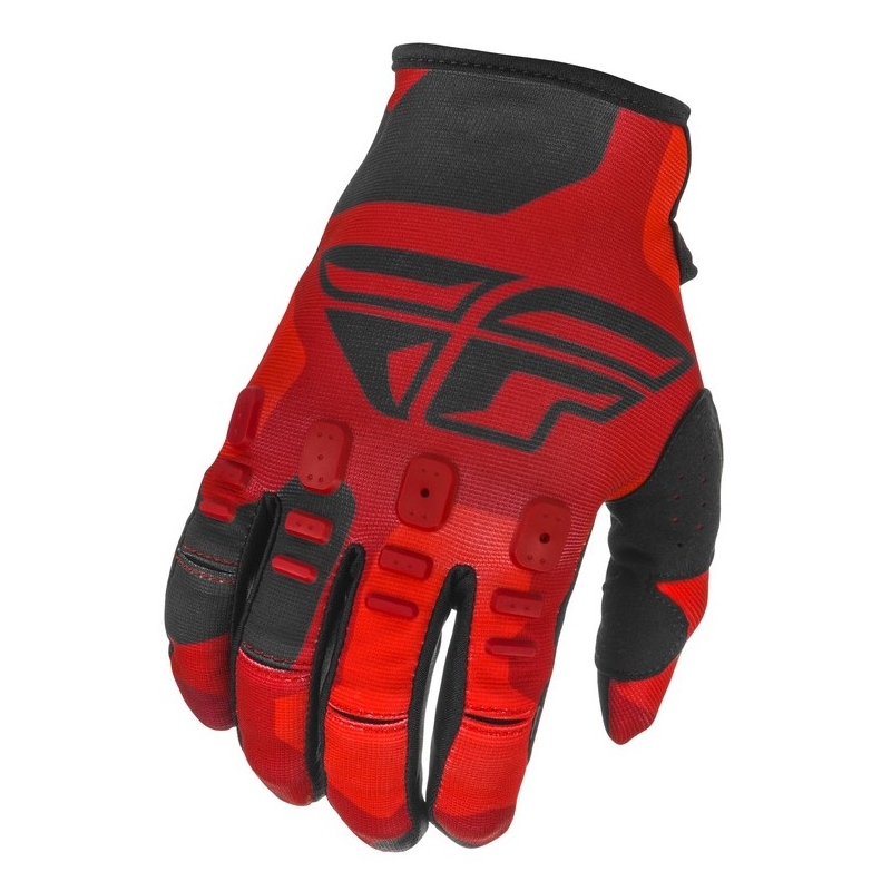 Motokrosové rukavice FLY Racing Kinetic K221 červeno-černé