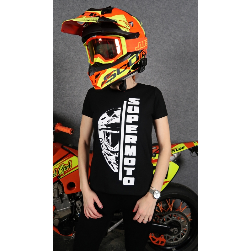 Naisten T-paita SUPERMOTO musta