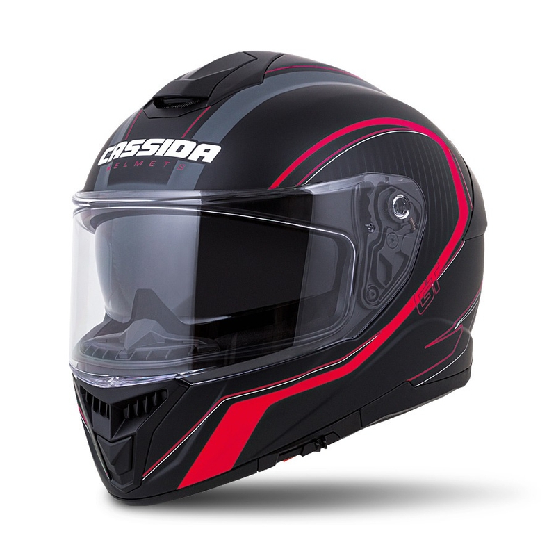 Integrální přilba Cassida Integral GT 2.0 Reptyl černo-šedo-fluo červená