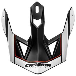 Cassida Cross Pro II kypärän visiiri valkoinen-punainen-musta