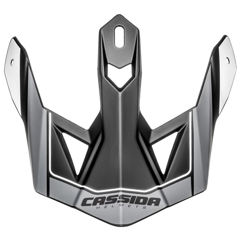 Cassida Cross Pro II kypärän visiiri musta-harmaa-valkoinen