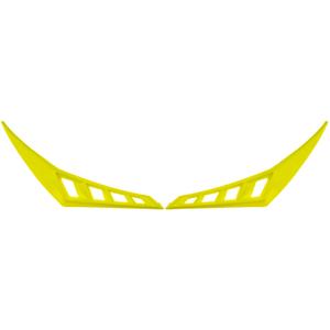Takimmaiset tuuletusaukkosuojat Cassida Cross Pro II kypärään fluo-keltaisena.