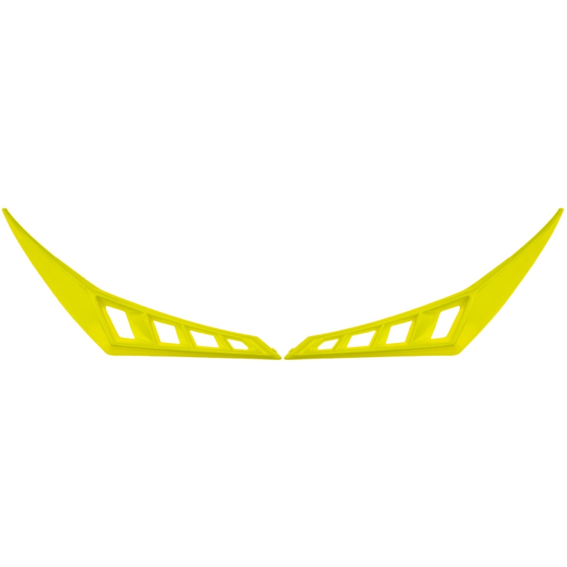 Takimmaiset tuuletusaukkosuojat Cassida Cross Pro II kypärään fluo-keltaisena.
