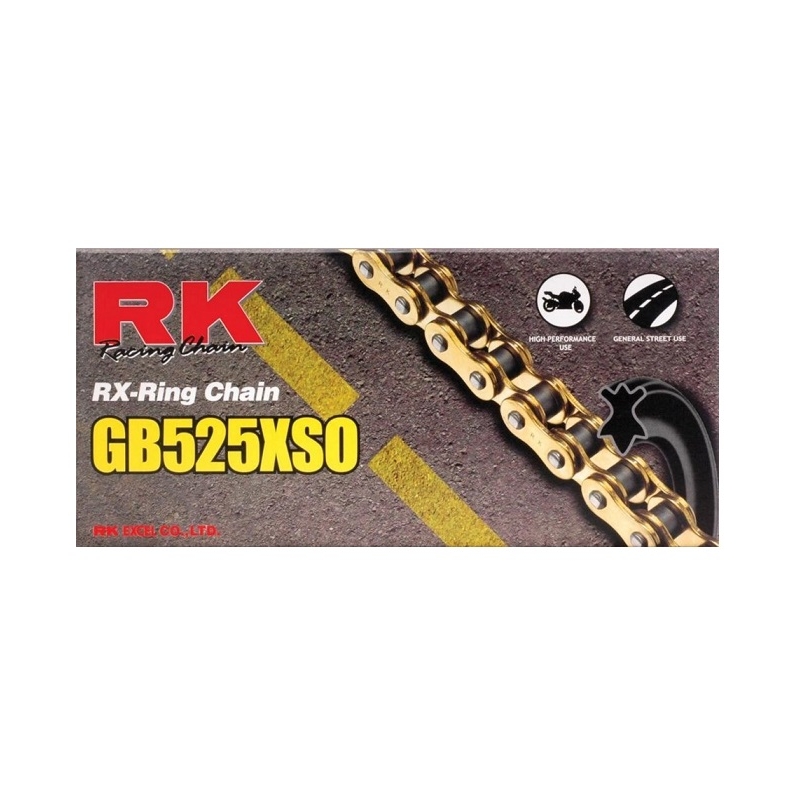 Řetěz RK 525 XSO 106 článků X-kroužky zlatý