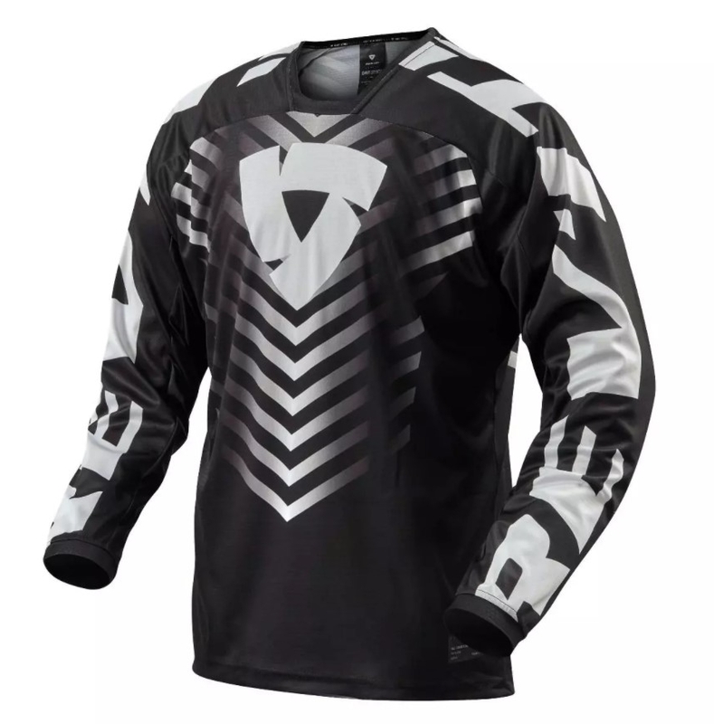 Motocross pelipaita Revit Rough musta ja valkoinen