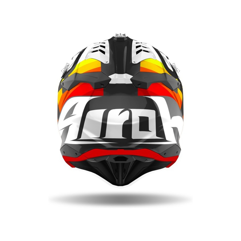 Motokrosová přilba Airoh Aviator 3.0 Rainbow 2021 bílo-žluto-oranžovo-červená výprodej