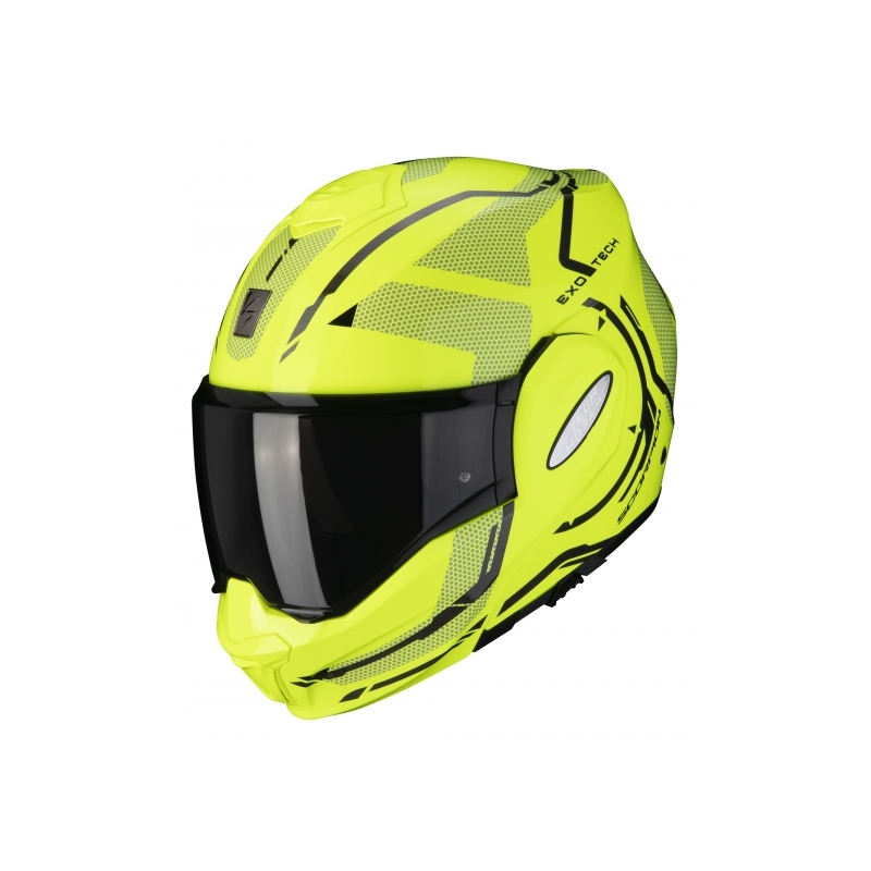 Překlápěcí přilba Scorpion EXO-TECH Square fluo žlutá