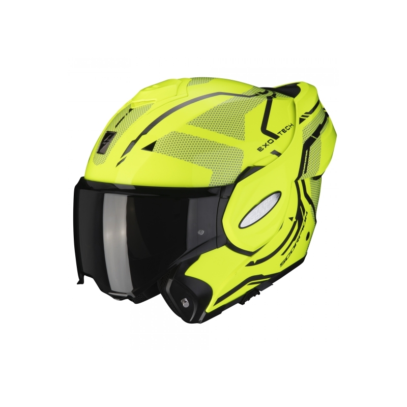 Překlápěcí přilba Scorpion EXO-TECH Square fluo žlutá