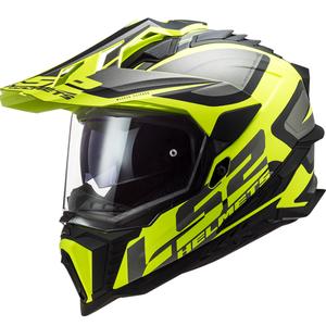 Enduro kypärä LS2 MX701 Explorer Alter musta-harmaa-fluo keltainen