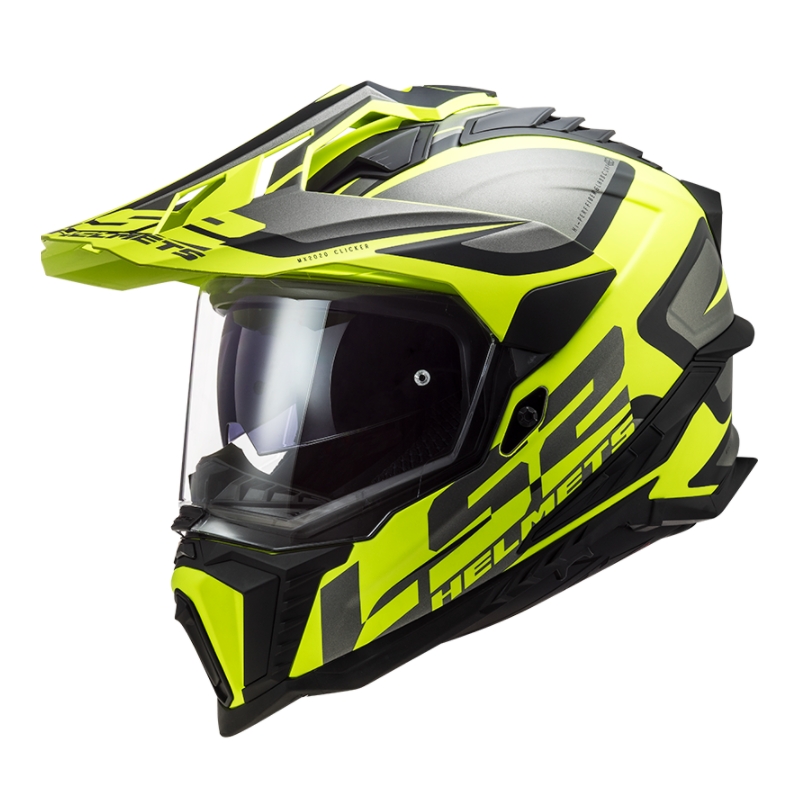 Enduro kypärä LS2 MX701 Explorer Alter musta-harmaa-fluo keltainen