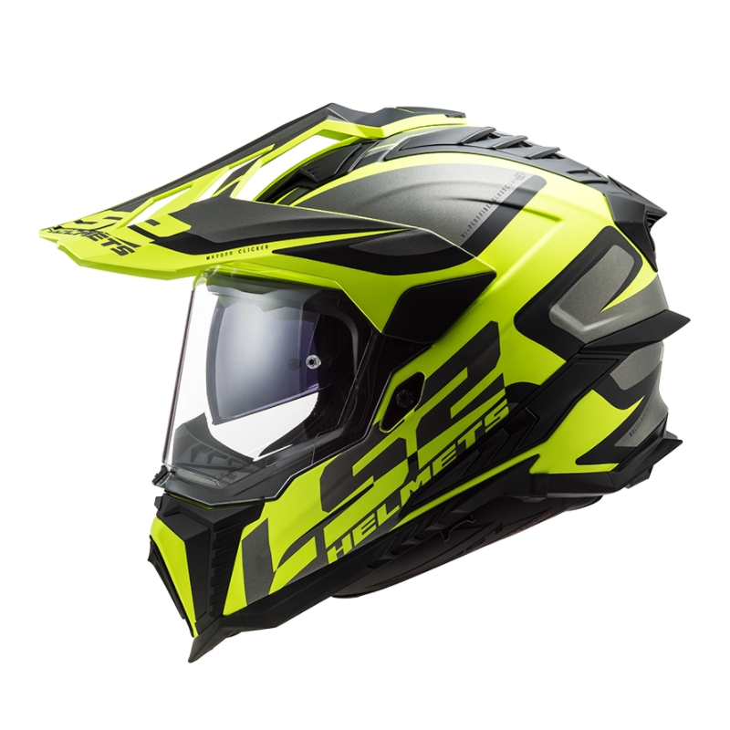 Enduro kypärä LS2 MX701 Explorer Alter musta-harmaa-fluo keltainen