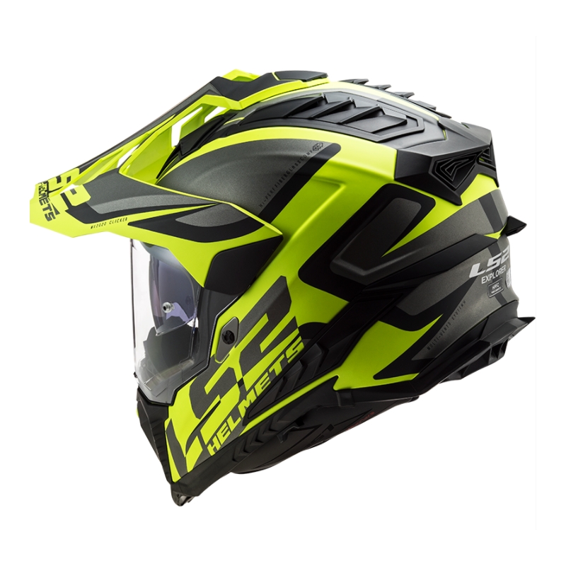 Enduro kypärä LS2 MX701 Explorer Alter musta-harmaa-fluo keltainen