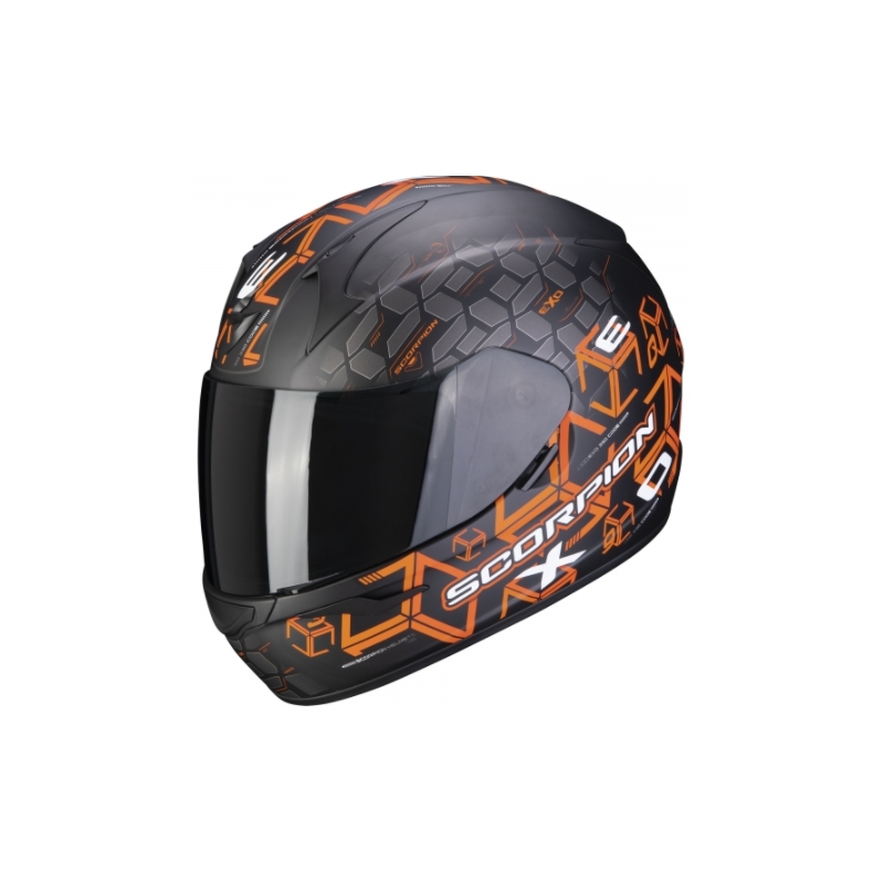 Integrální přilba Scorpion EXO-390 Cube černo-oranžová výprodej