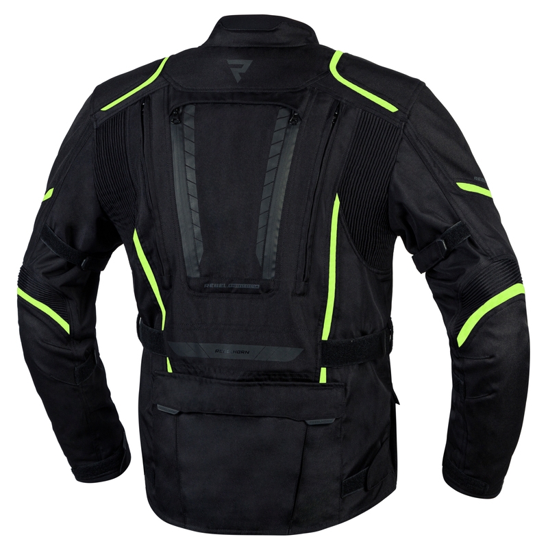 Bunda na motorku Rebelhorn Hiker III černo-fluo žlutá