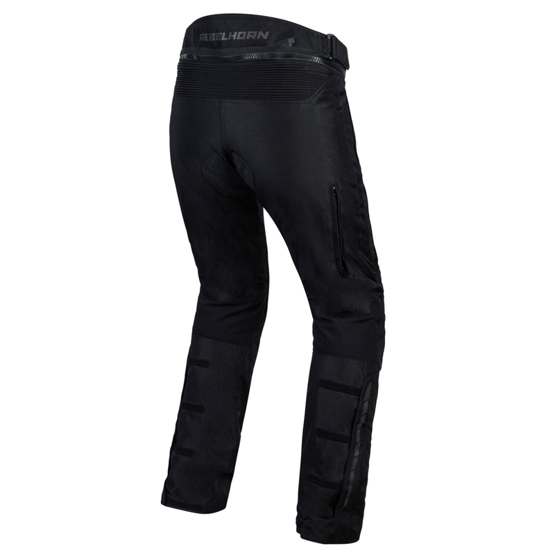 Naisten moto-housut Rebelhorn Hiker III musta alennusmyynti