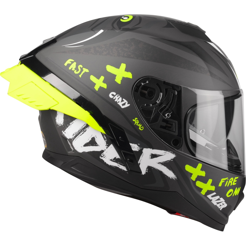 Integrální přilba na motorku Lazer Rafale SR Ride Oni šedo-bílo-fluo žlutá výprodej