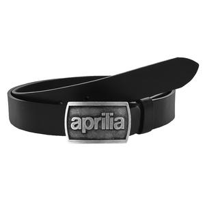 Nahkainen moto-vyö, jossa Aprilia-solki