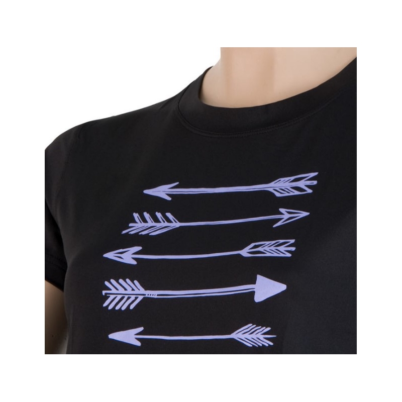 Dámské funkční triko Sensor Merino Active PT Arrows černé - krátký rukáv výprodej