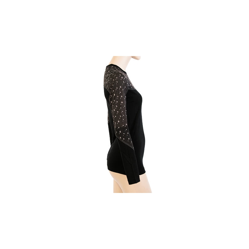 Dámské termo triko Sensor Merino Impress černo-šedé - dlouhý rukáv výprodej