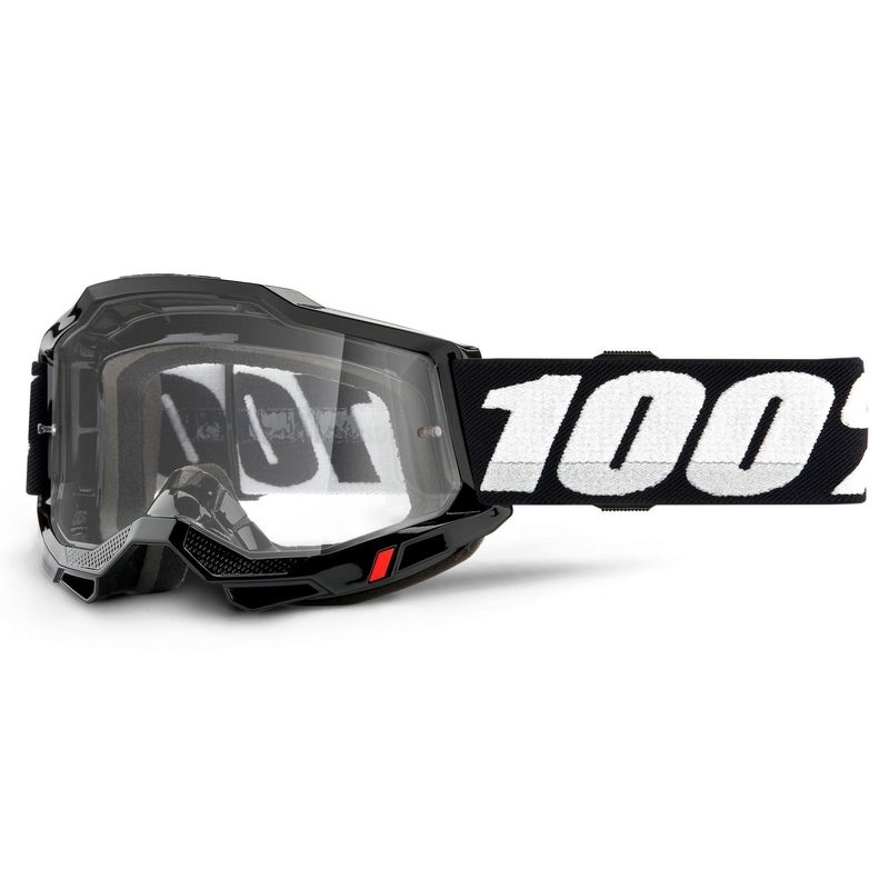 Motokrosové brýle 100% ACCURI 2 černé (čiré plexi) výprodej