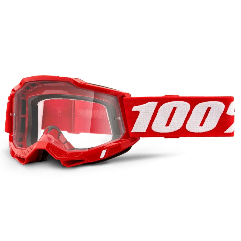 Motokrosové brýle 100% ACCURI 2 OTG červené (čiré plexi) výprodej