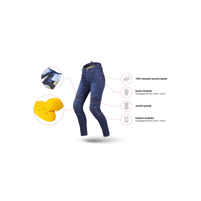 Naisten Street Racer Spike II Slim fit CE siniset farkut