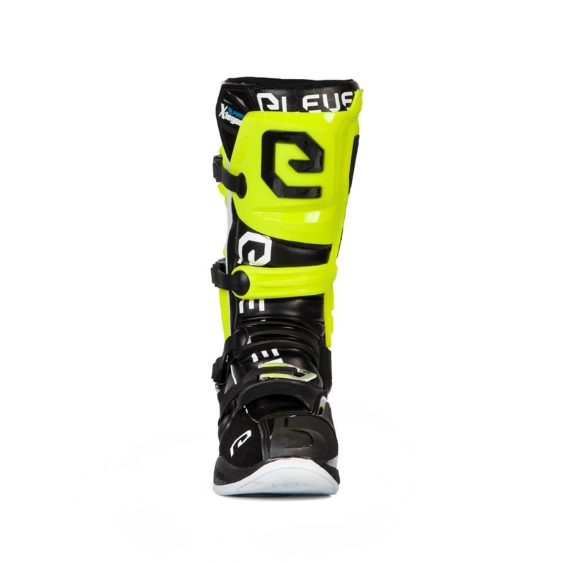 Eleveit X-Legend musta-fluo-kelta-valkoiset moottoripyöräsaappaat alennusmyynti