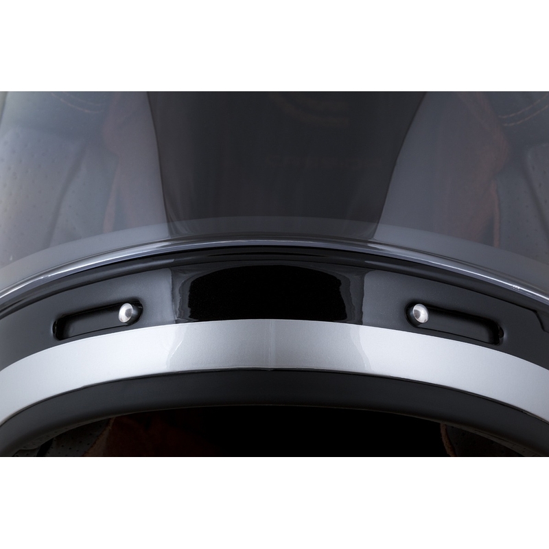 Integroitu moottoripyöräilykypärä Cassida Fibre Jawa Sport musta-hopea-punainen