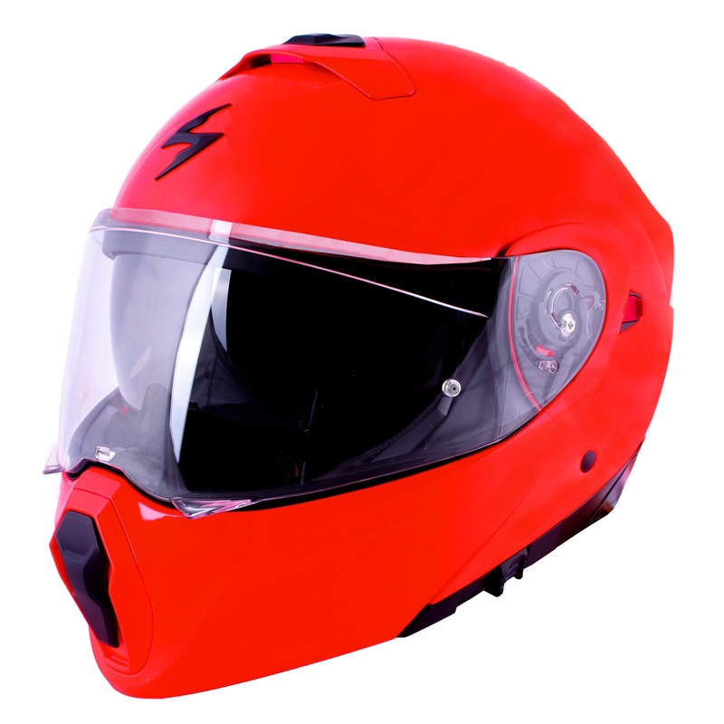 Výklopná přilba Scorpion EXO-930 Solid fluo červená