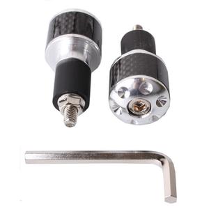 R-TECH ohjaustangon päätykappaleet hopea