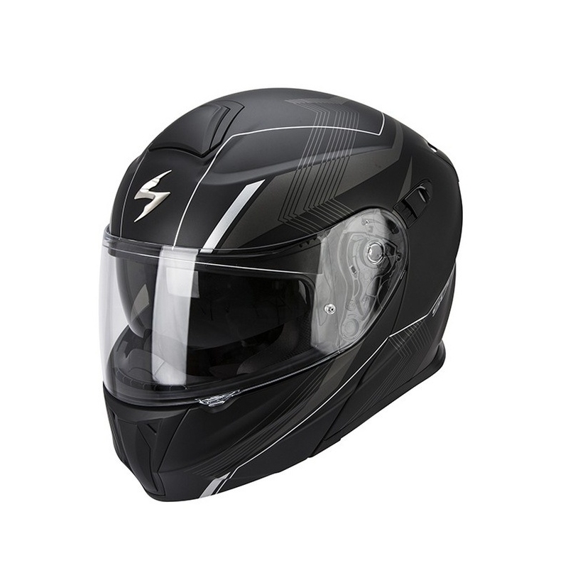 Moto přilba vyklopná Scorpion EXO-920 GEM černo-stříbrná výprodej