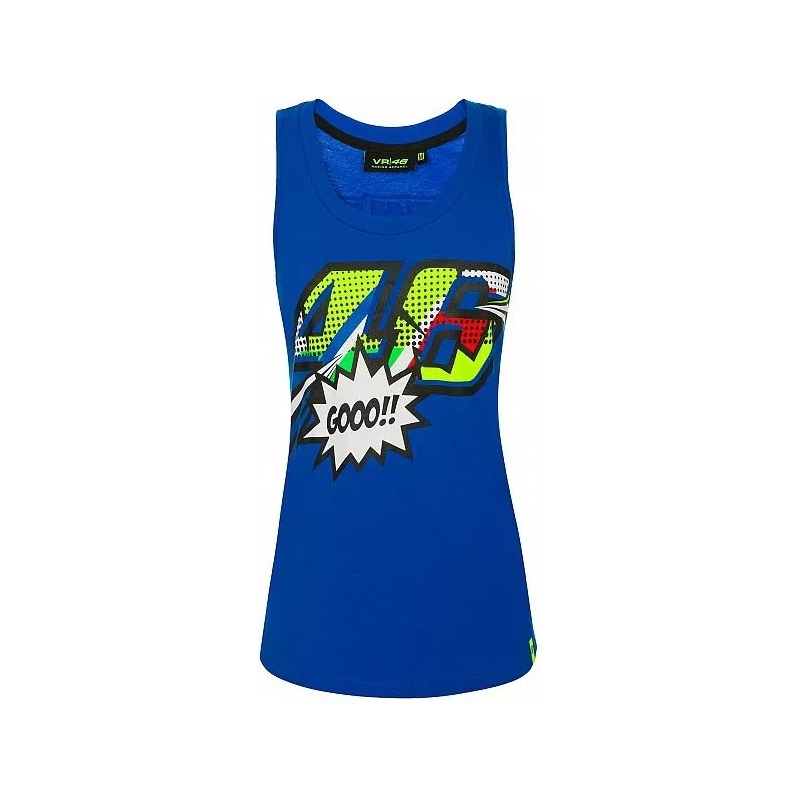 Naisten toppi VR46 Valentino Rossi POP ART sininen sininen