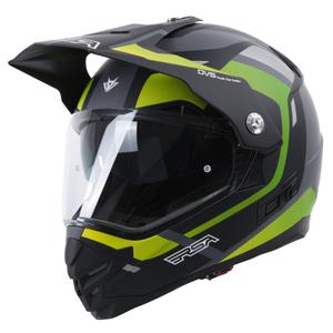 Enduro kypärä RSA MX-01 EVO musta-harmaa-fluo-vihreä