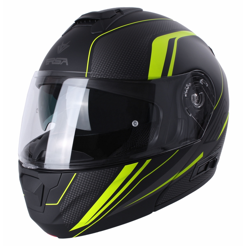 RSA Rival musta-harmaa-fluokankeltainen kypärä moottoripyöräilykypärä